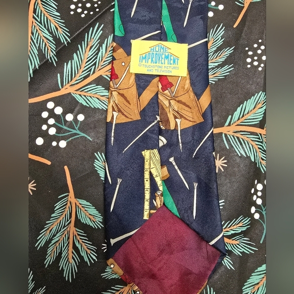 Vtg 90s Home Improvement Neck Tie Tool Time DIY Carpenter Handyman Hammer Nails - Picture 4 of 6